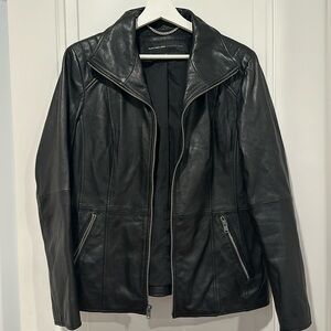 Black leather Marc New York coat